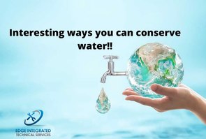 Interesting ways you can conserve water!!